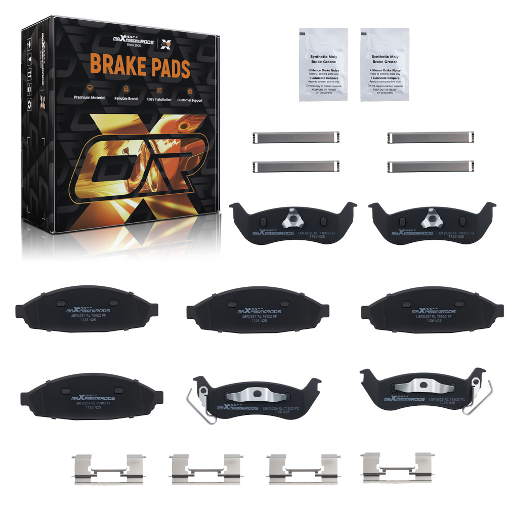 Front Rear Ceramic Brake Pads Set compatible for Ford Crown Victoria/Compatible for Lincoln Town Car 03-11