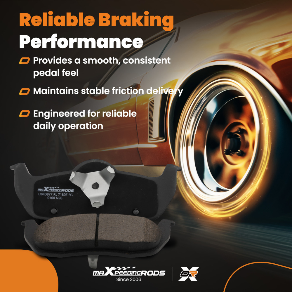 Rear Ceramic Brake Pads Set compatible for Infiniti QX56 2004-2010 compatible for Nissan Titan 2004-2015