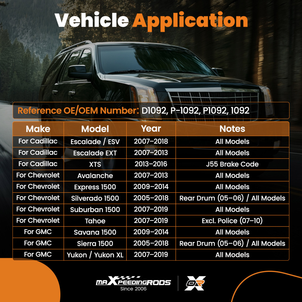 Brake Pads Front Ceramic compatible for Chevrolet Avalanche compatible for Silverado 1500 compatible for Tahoe 2005-2020