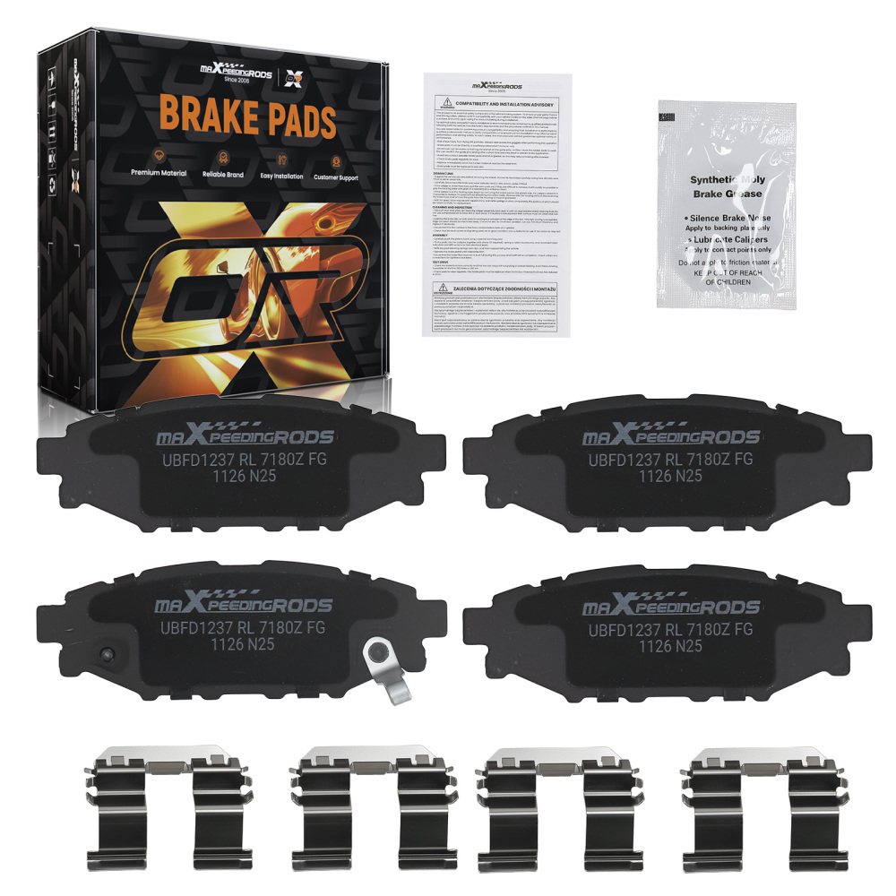 Rear Ceramic Brake Pads compatible for Subaru Forester All Trim Levels 2009-2018D1114