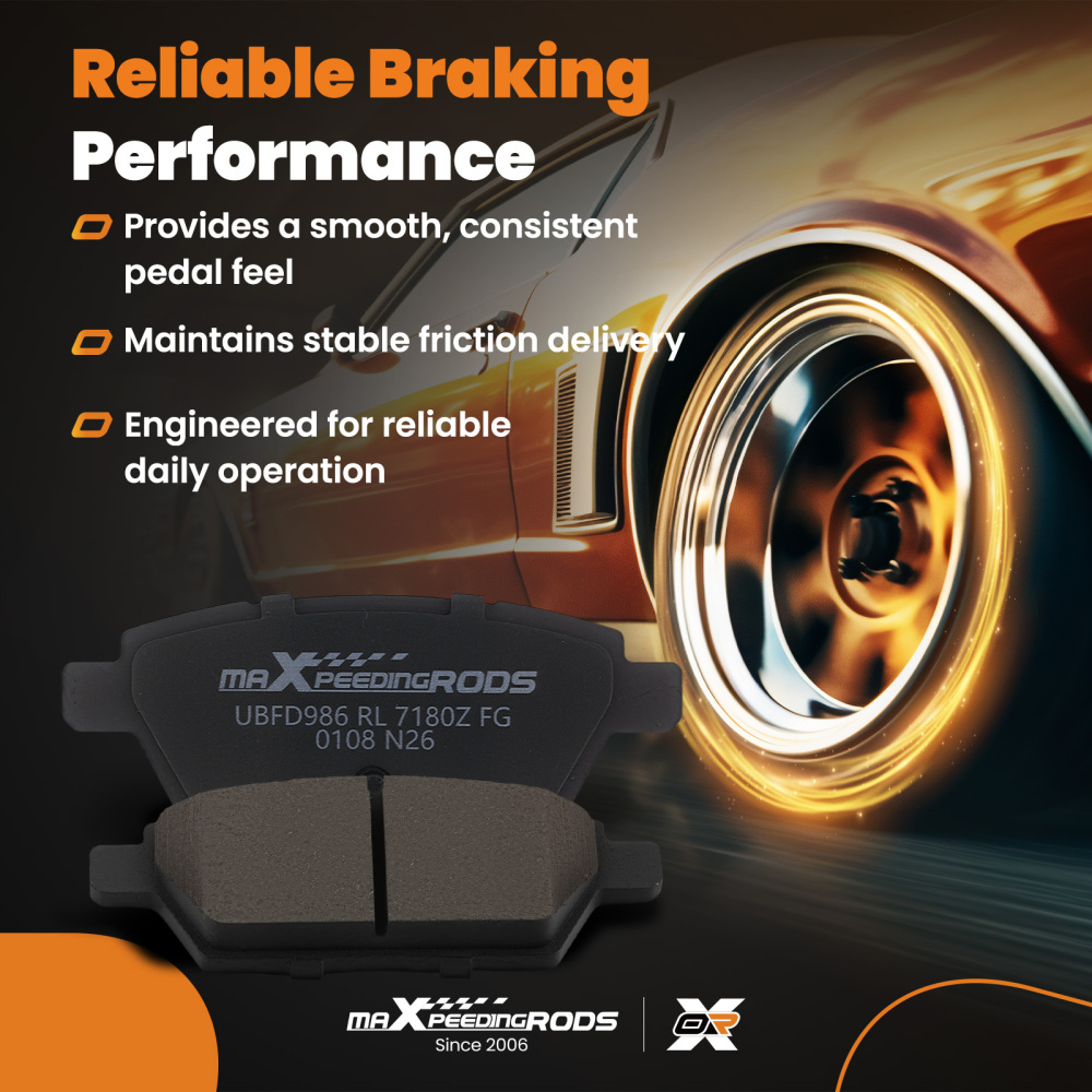 Rear Ceramic Brake Pads Set compatible for Ford Fusion 2006-2012/Compatible for Lincoln MKZ 2007-2012