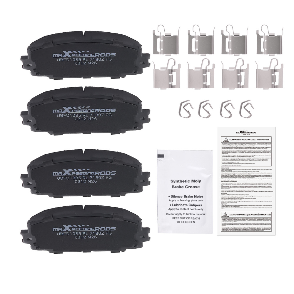 Front Ceramic Brake Pads Set compatible for Lexus CT200h 2011-2017 compatible for Scion iQ 2013 P1184