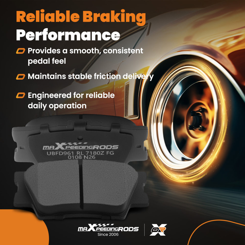 Rear Ceramic Brake Pads Set compatible for Toyota Camry 2007-2023 Matrix 2009-2013 D1212