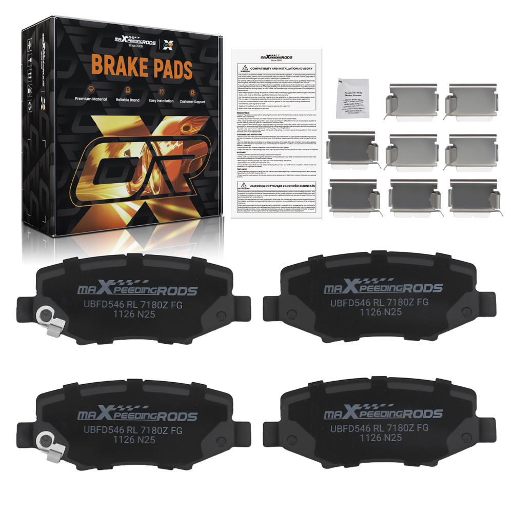 Rear Ceramic Brake Pads Set compatible for Dodge Nitro 2007-2012/Compatible for Jeep Liberty 2008-2012