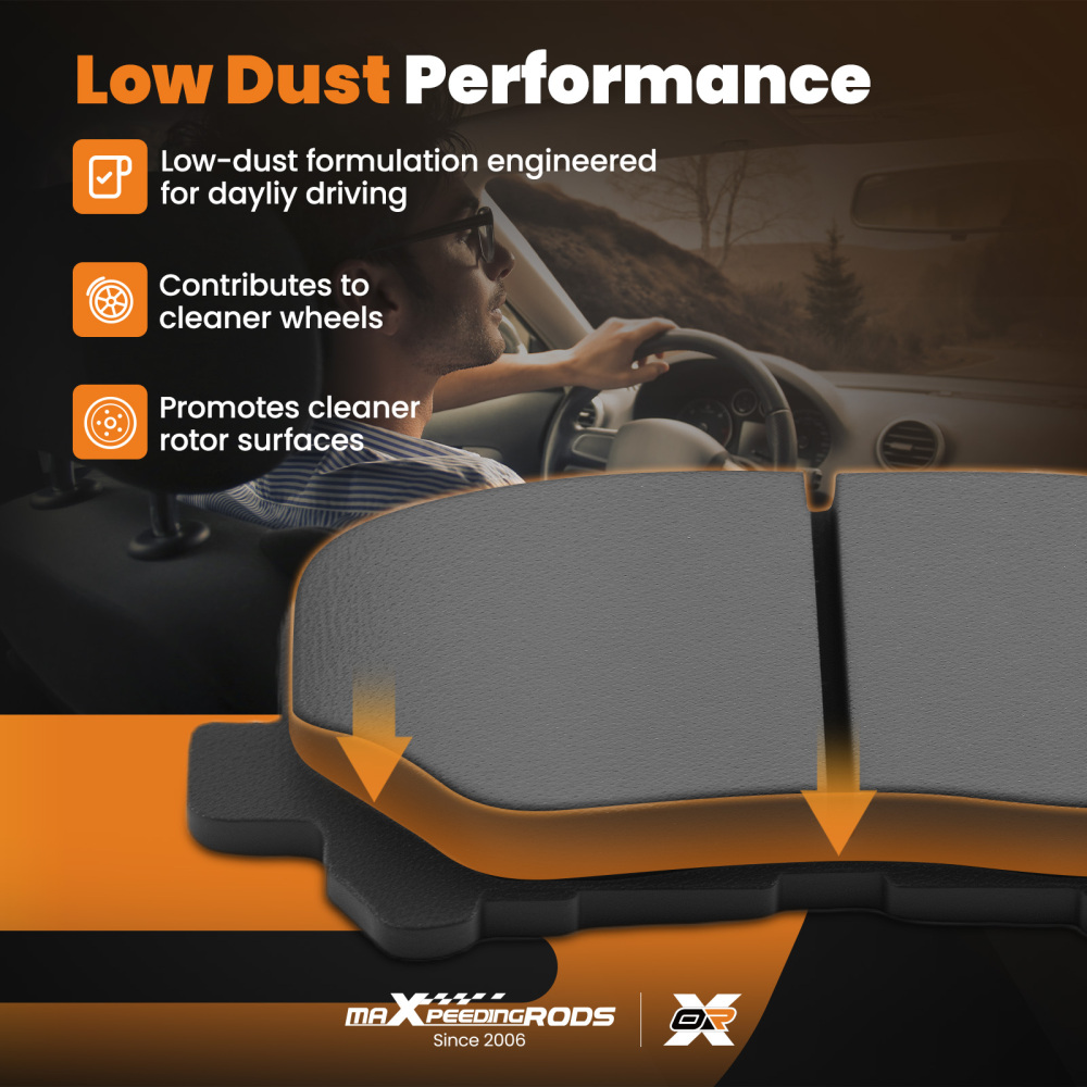 4pcs Rear Ceramic Brake Pads Kit compatible for Acura MDX ZDX compatible for Honda Odyssey Pilot D1281