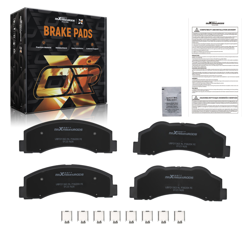 Front Brake Pads Set compatible for Ford Expedition/Compatible for Lincoln Navigator 2010-2021 D1414 P1414
