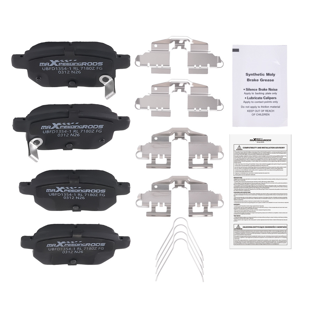 Rear Ceramic Brake Pads Set compatible for Lexus CT200h 2011-17 compatible for Toyota Corolla iM 2017-2018