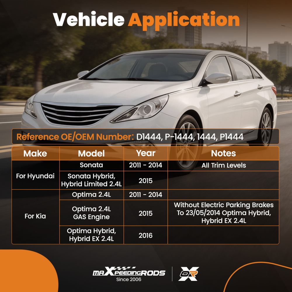 Front Ceramic Brake Pads Set compatible for Hyundai Sonata 2011-2015/Compatible for Kia Optima 2011-2016