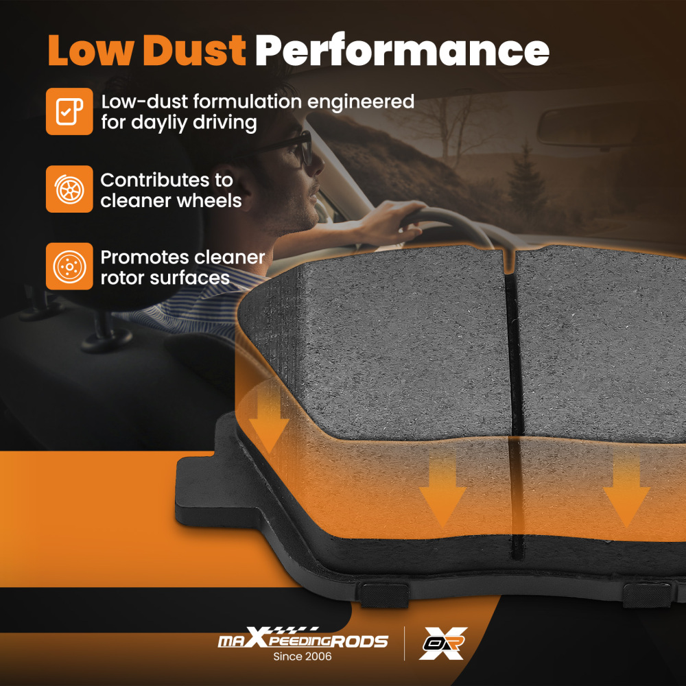 Front Ceramic Brake Pads Set compatible for Hyundai Sonata 2011-2015/Compatible for Kia Optima 2011-2016