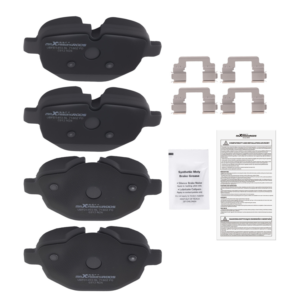 Rear Ceramic Brake Pads Kit compatible for BMW 528i xDrive 2012-2016 /535d xDrive 2014-2016