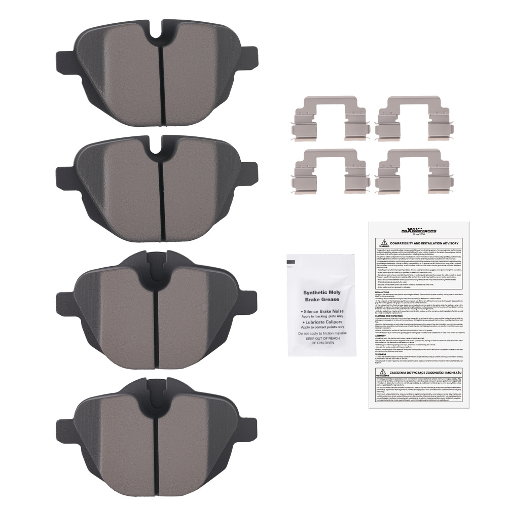 Rear Ceramic Brake Pads Kit compatible for BMW 528i xDrive 2012-2016 /535d xDrive 2014-2016