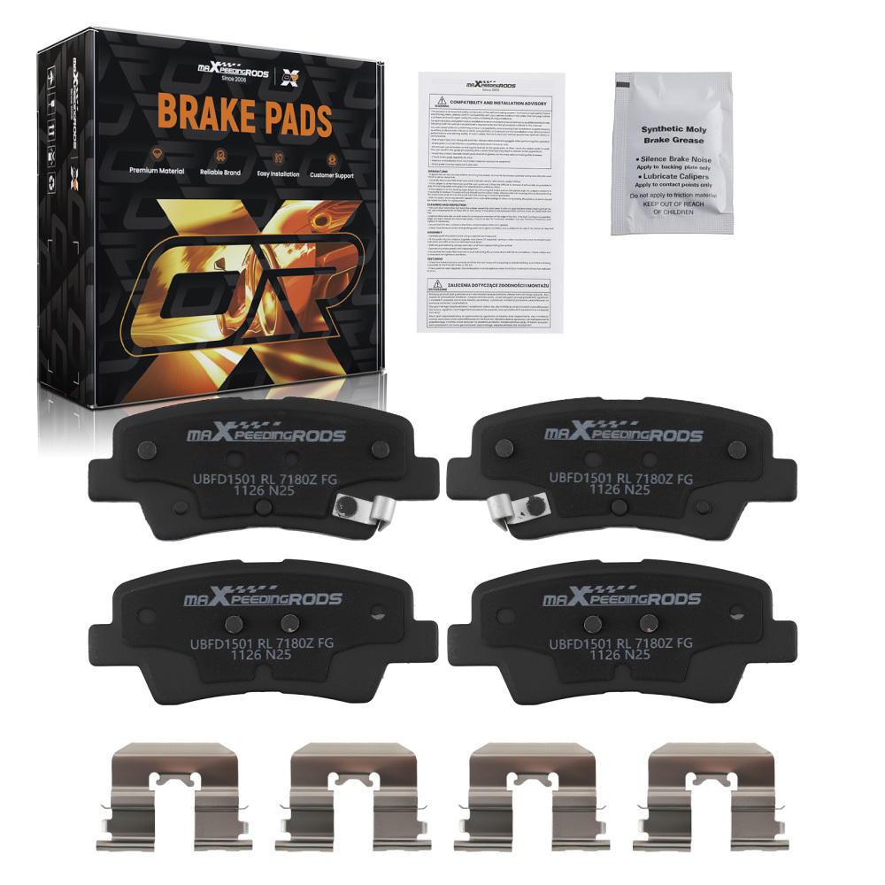 Rear Ceramic Brake Pads Set compatible for Dodge Attitude/Compatible for Hyundai Accent Elantra Sonata