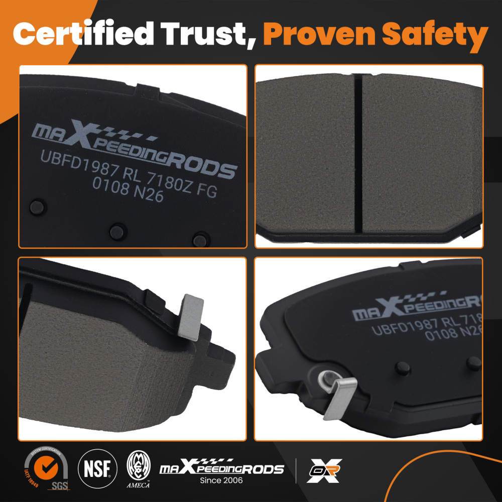 Rear Ceramic Brake Pads Set compatible for Chrysler TownCountry 2012-16 compatible for Ram C/V 2012-15