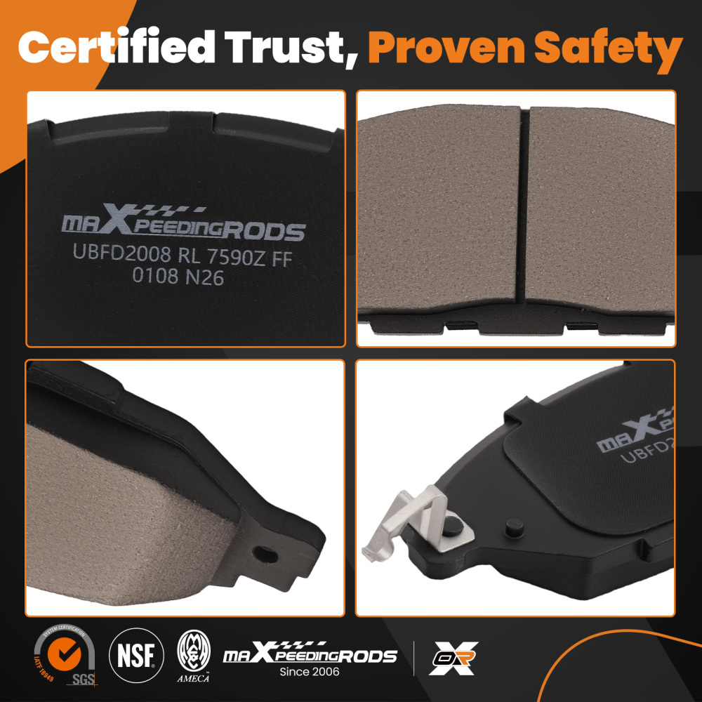 Front Brake Pads Set compatible for Infiniti JX35 2013/QX60 2014-2020 compatible for Nissan Murano 2015-24