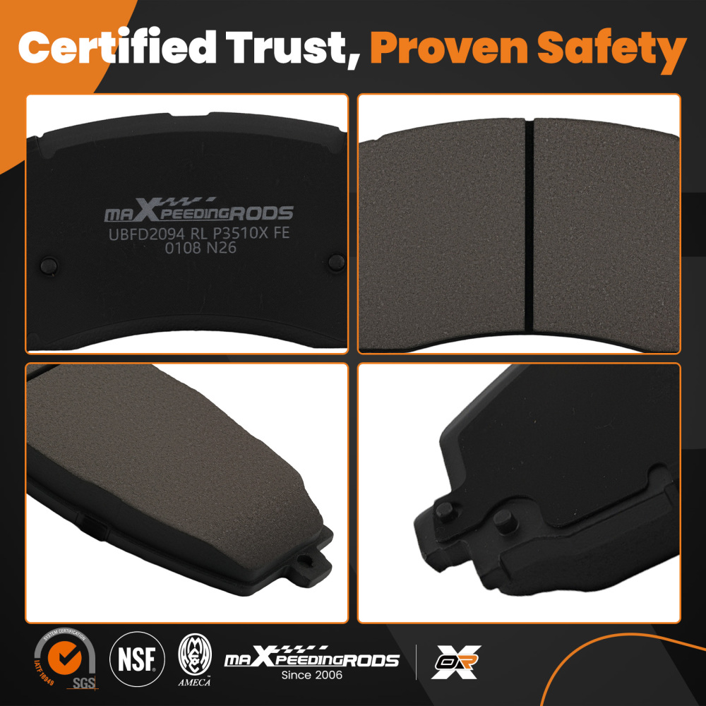 Front Brake Pads Set compatible for Ford F-250 F-350 2013-2024/ F-450 Super Duty 2013-2016