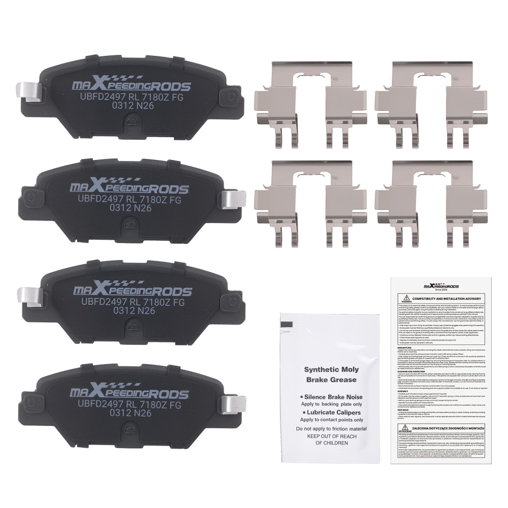 4pcs Rear Ceramic Brake Pads Kit compatible for Mazda CX-5 2016 2017 2018-2025 P1846 D1846
