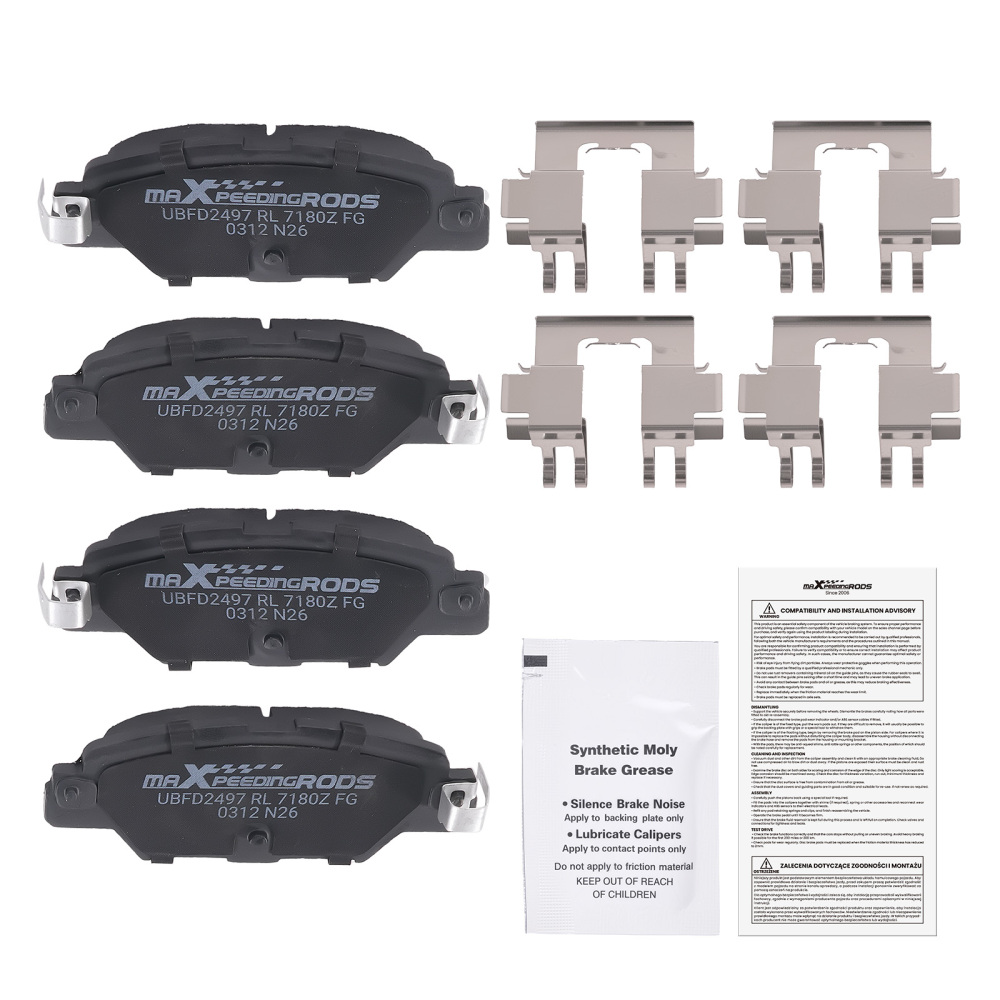 4pcs Rear Ceramic Brake Pads Kit compatible for Mazda CX-5 2016 2017 2018-2025 P1846 D1846