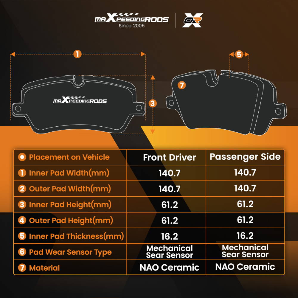 Front Ceramic Brake Pads Set compatible for Hyundai Elantra 2017-20/Tucson 2016-2021 P1847