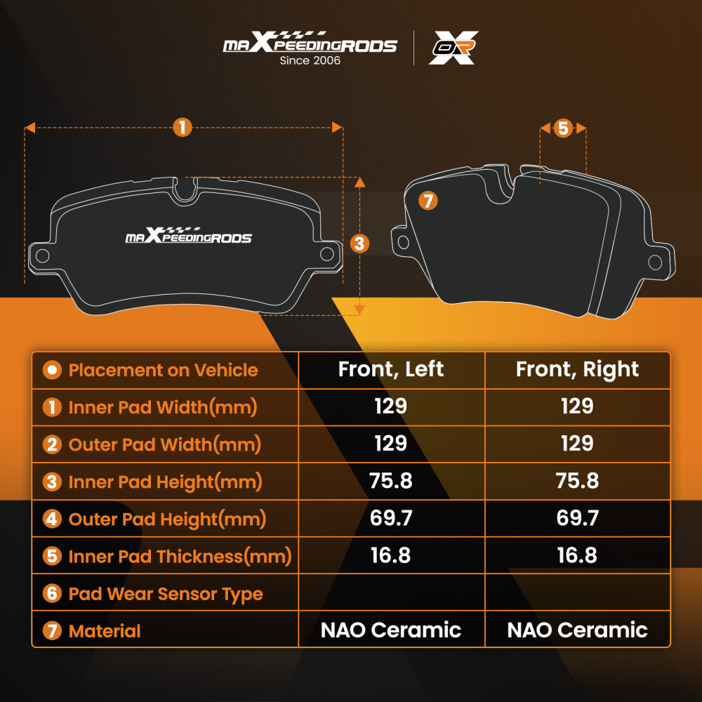 Front Ceramic Brake Pads Set compatible for BMW 228i 230i 330e 330i 430i X1 X2 X3 X4 Z4