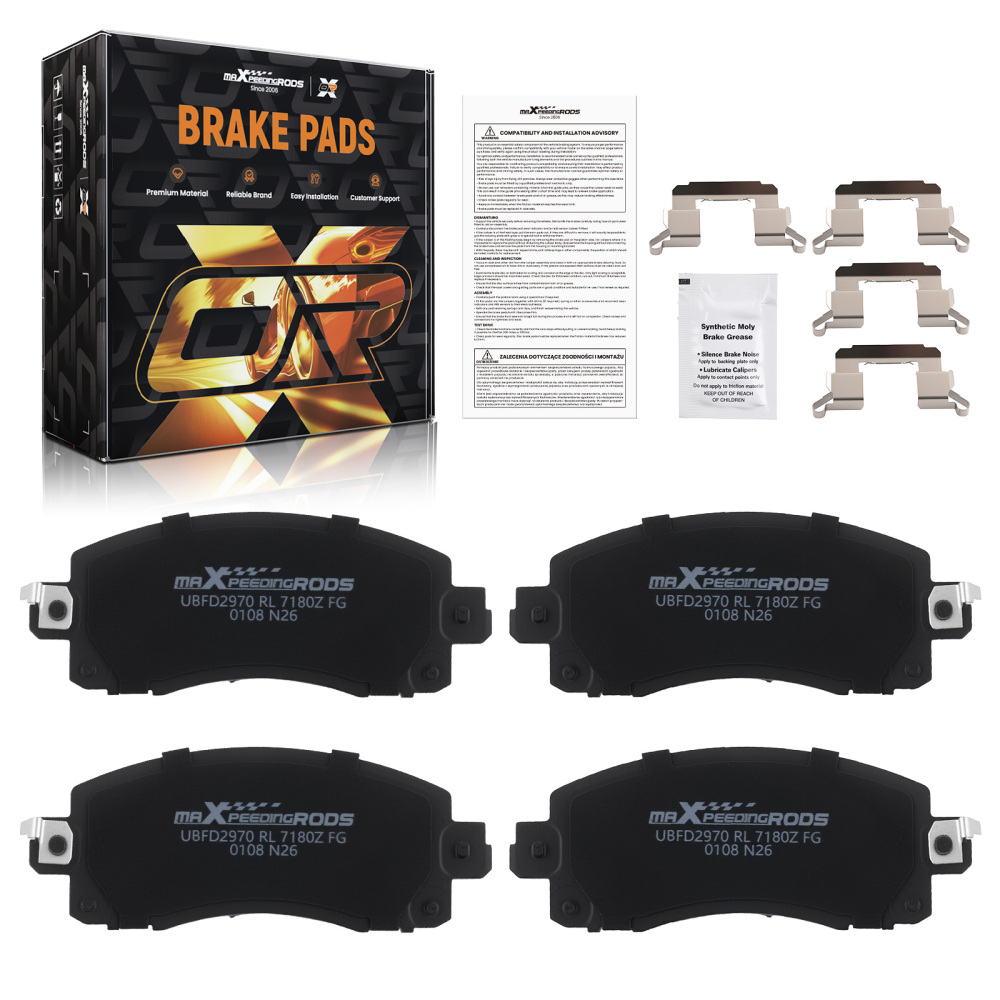 Front Ceramic Brake Pads Set compatible for Subaru Crosstrek 2018-2025 compatible for Forester 2019-2025