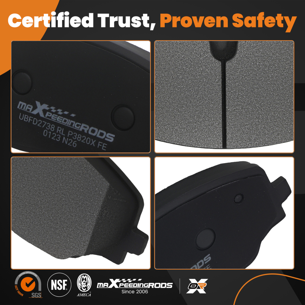 Front Brake Pads Set compatible for Volkswagen Atlas 2018-2025/Atlas Cross Sport 2020-2025