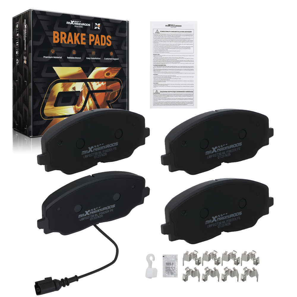 Front Brake Pads Set compatible for Volkswagen Atlas 2018-2025/Atlas Cross Sport 2020-2025