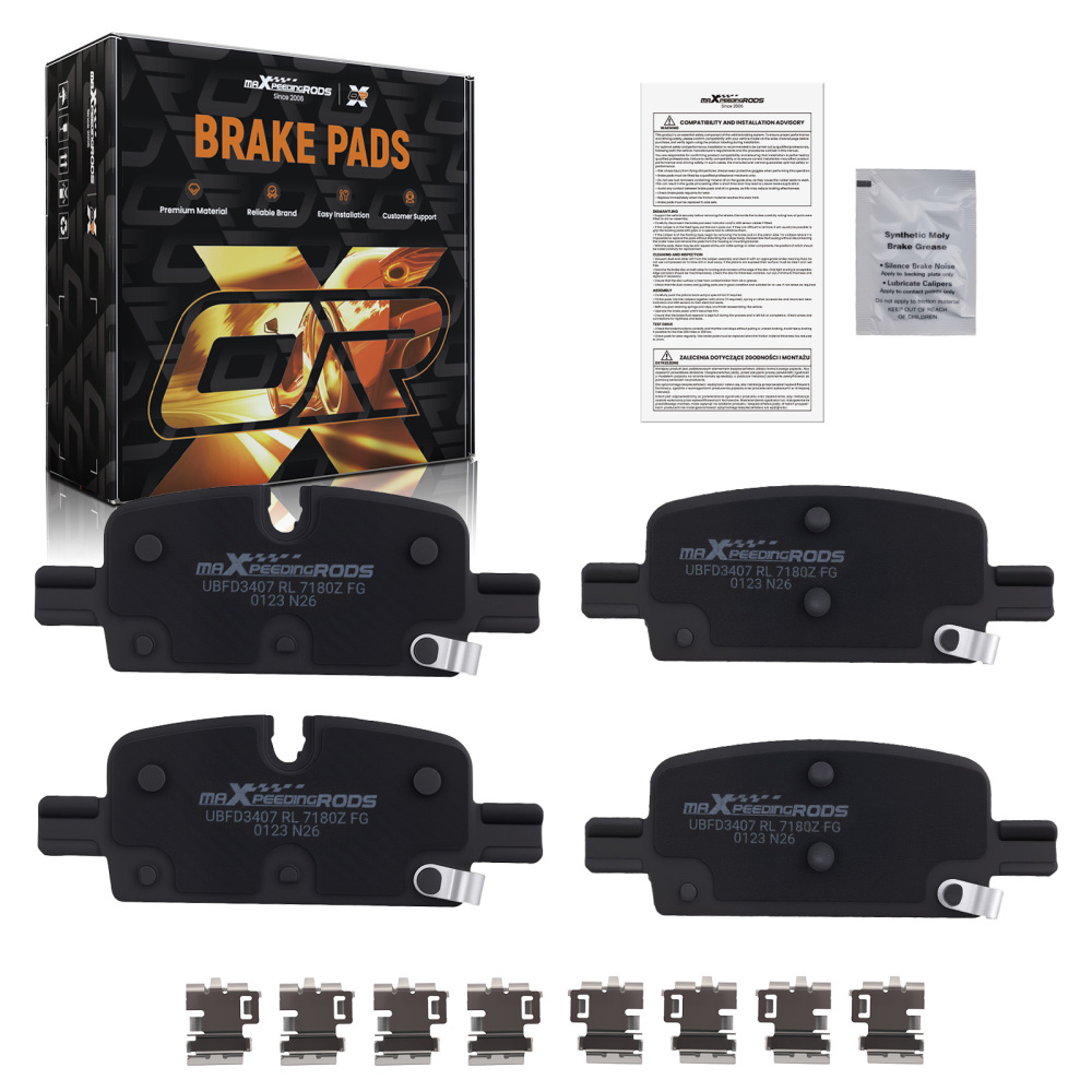 Rear Ceramic Brake Pads Set compatible for Cadillac Escalade/GMC Yukon/Chevy Tahoe 2021-24