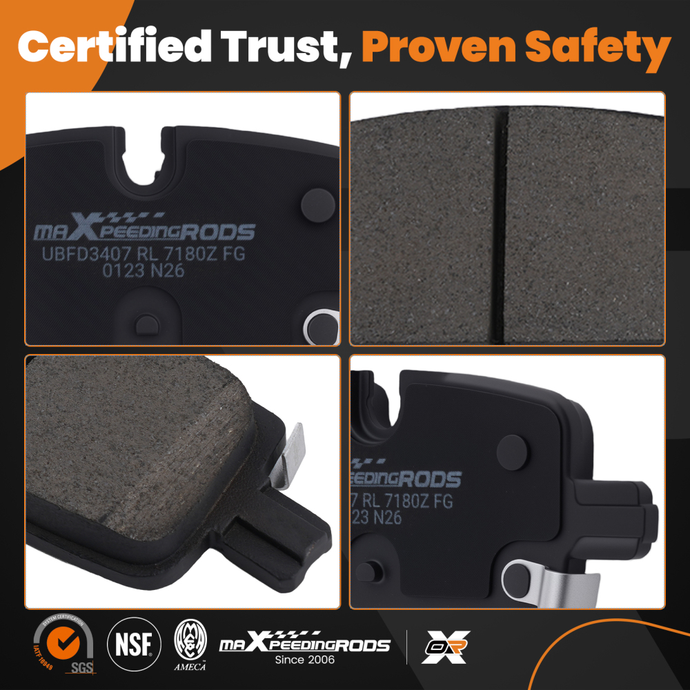 Rear Ceramic Brake Pads Set compatible for Cadillac Escalade/GMC Yukon/Chevy Tahoe 2021-24