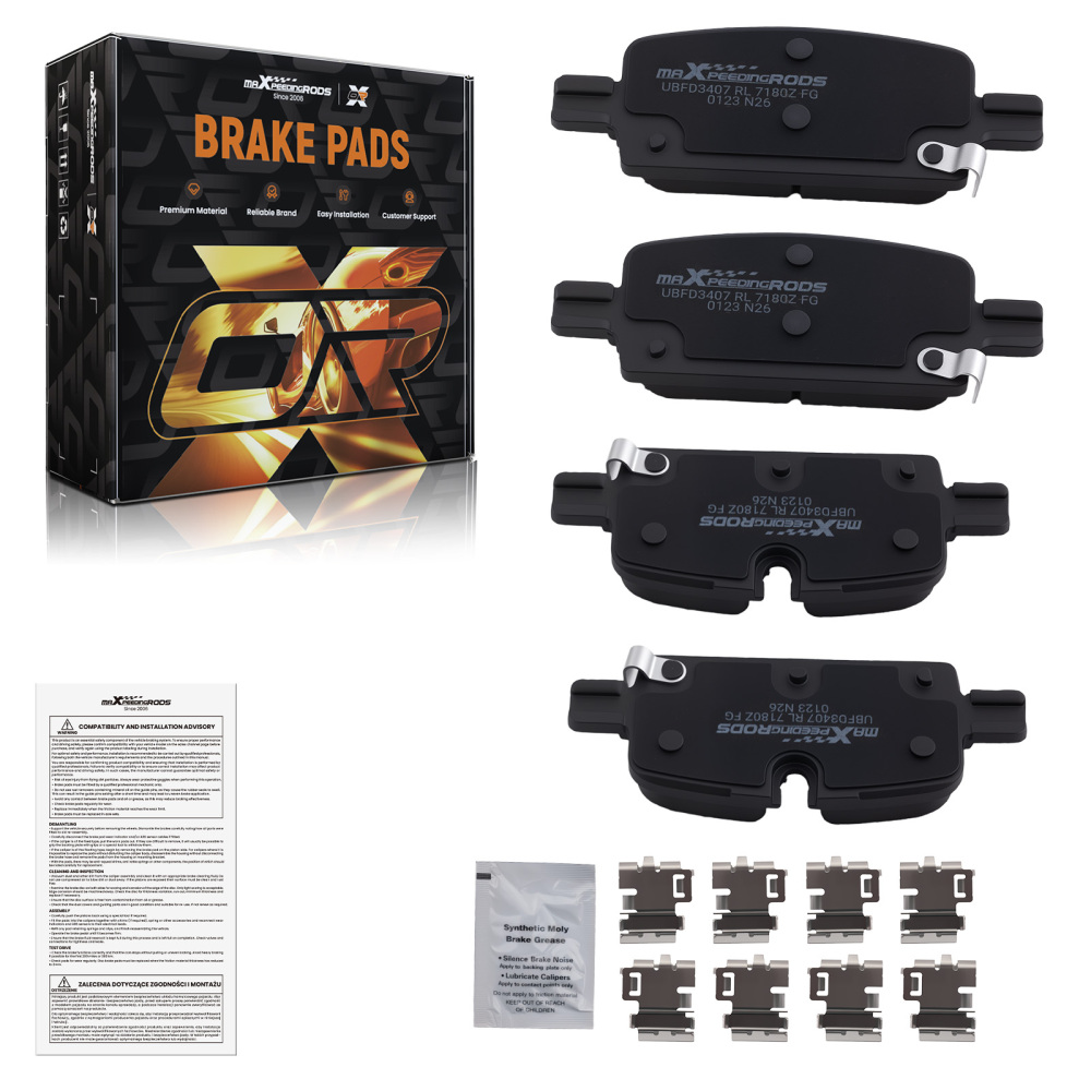 Rear Ceramic Brake Pads Set compatible for Cadillac Escalade/GMC Yukon/Chevy Tahoe 2021-24