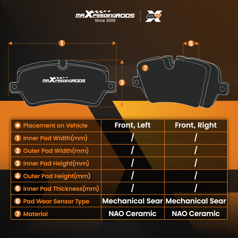 Front Ceramic Brake Pads Set compatible for Nissan Kicks 2021-2024 Sentra 2020-2024 D2310