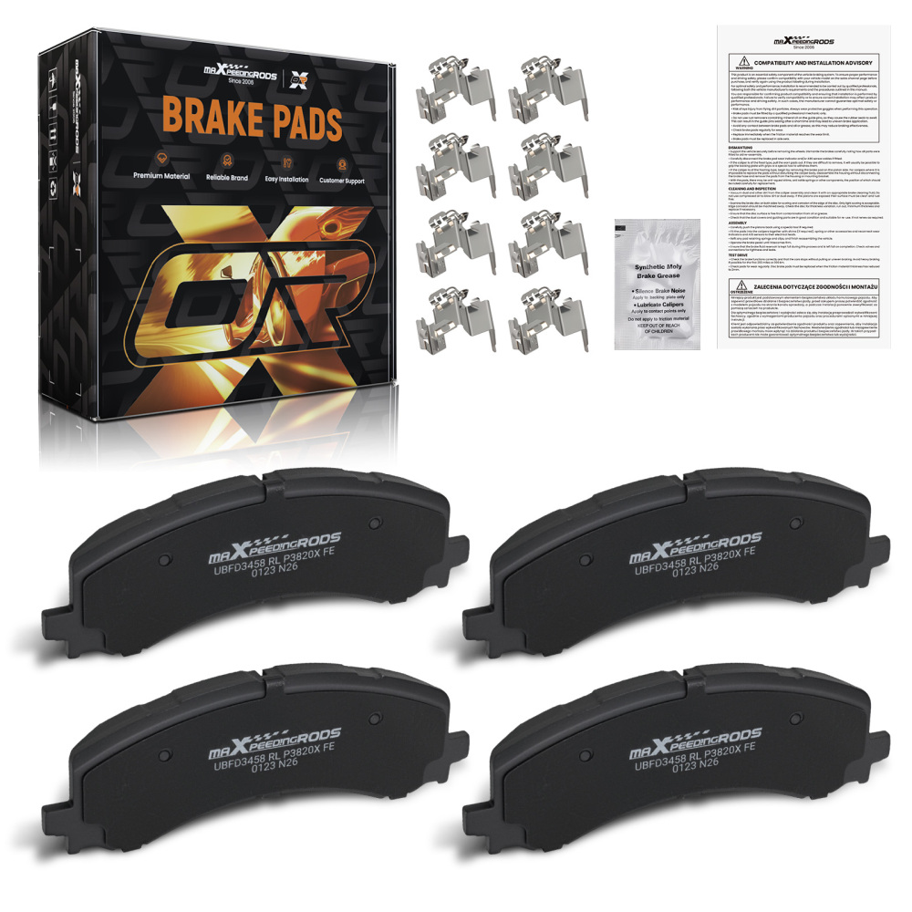 Front Brake Pads Kit compatible for Ford Bronco Expedition 2022-2023/F-150 2021-2025 D2382
