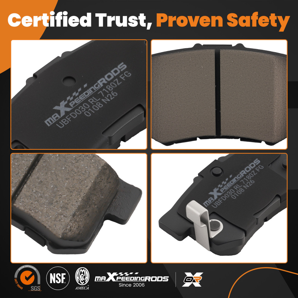 Rear Ceramic Brake Pads Set compatible for Acura CL 1997-1999/CSX 2006-2011/EL 2001-2005
