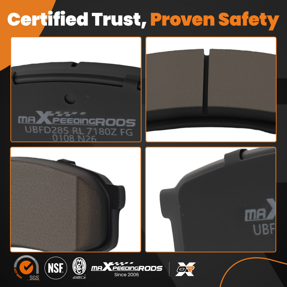 Rear Ceramic Brake Pads Set compatible for Lexus GX460 GX470 LX450 1996-2021 compatible for Toyota 4Runner