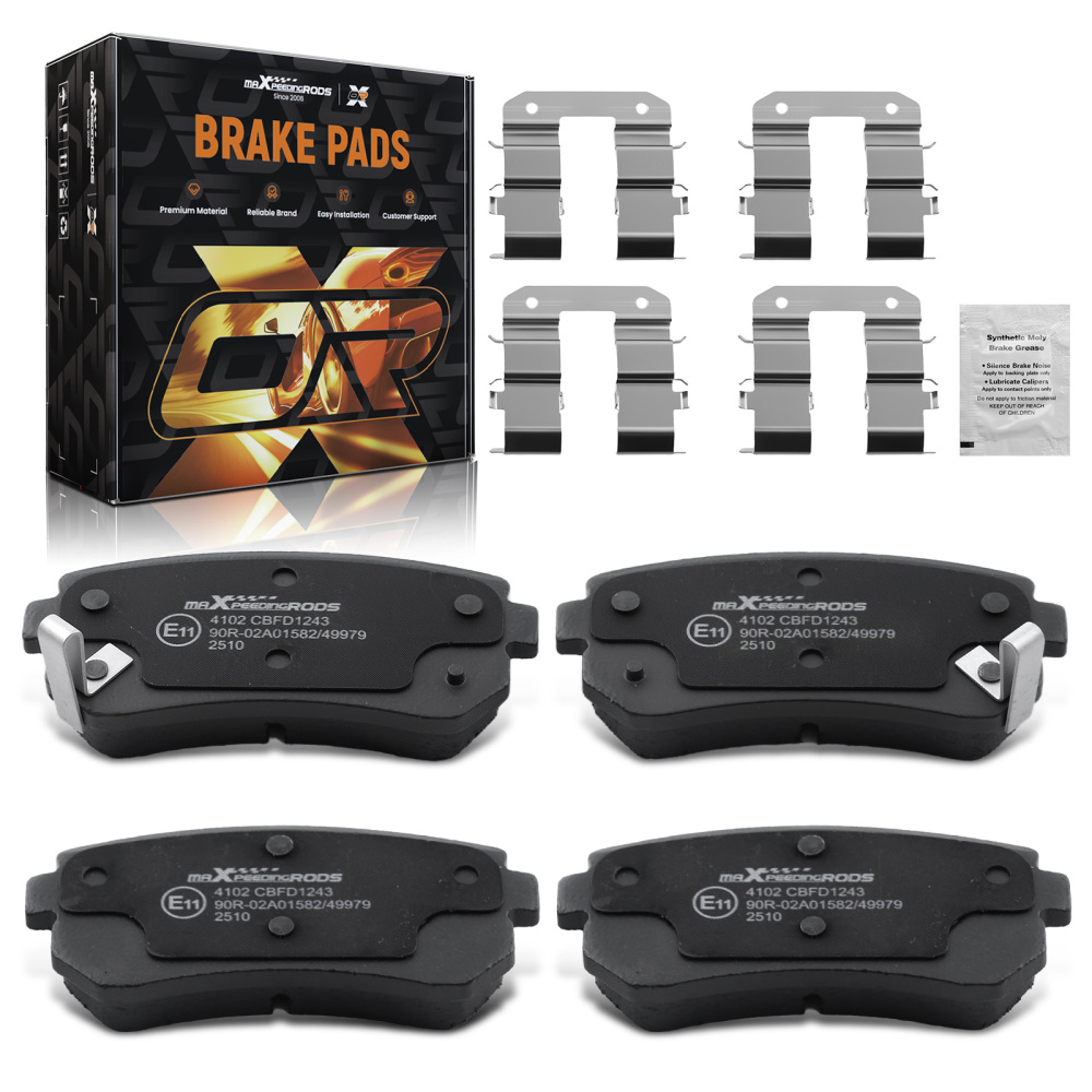 Rear Brake Pads Kit compatible for Hyundai Accent 2005-2010/i20 2008-2015/i30 2007-2012