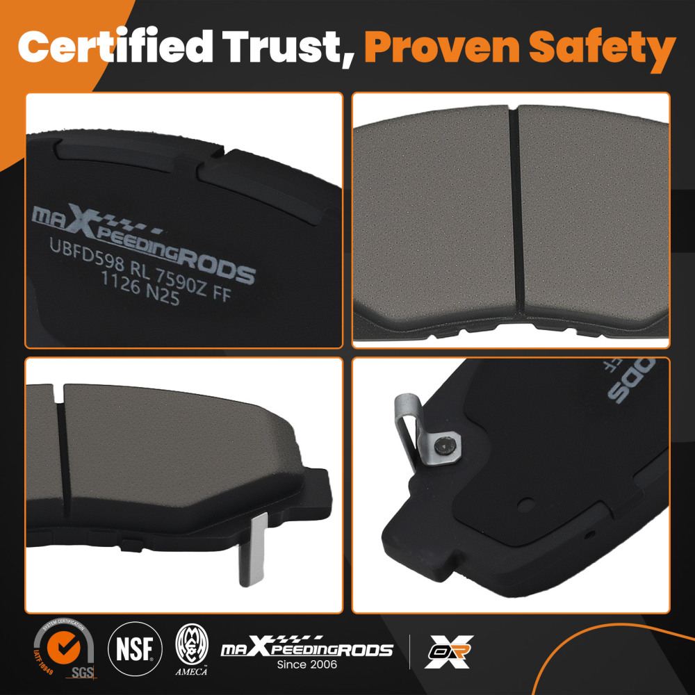 Front Ceramic Brake Pads Set compatible for Acura ILX compatible for Honda Accord Civic 2013-2021 D914