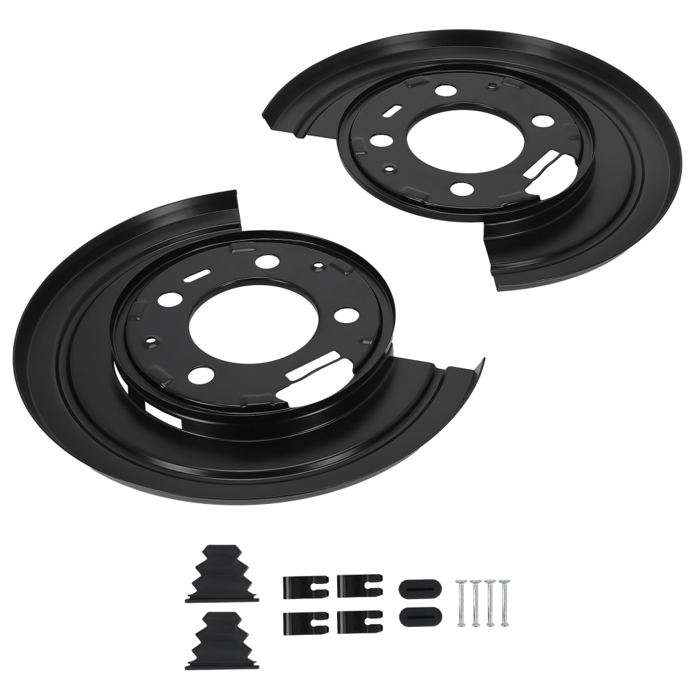 Pair of Rear Brake Dust Shield Backing Plates compatible for Ford Excursion F250 F350 F450