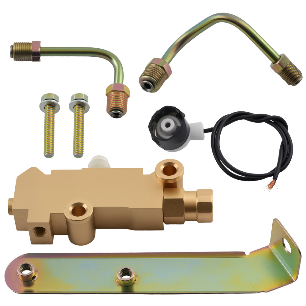 2 Port Brake Proportioning Valve compatible for Chevy Buick w/ Mount Bracket Connector