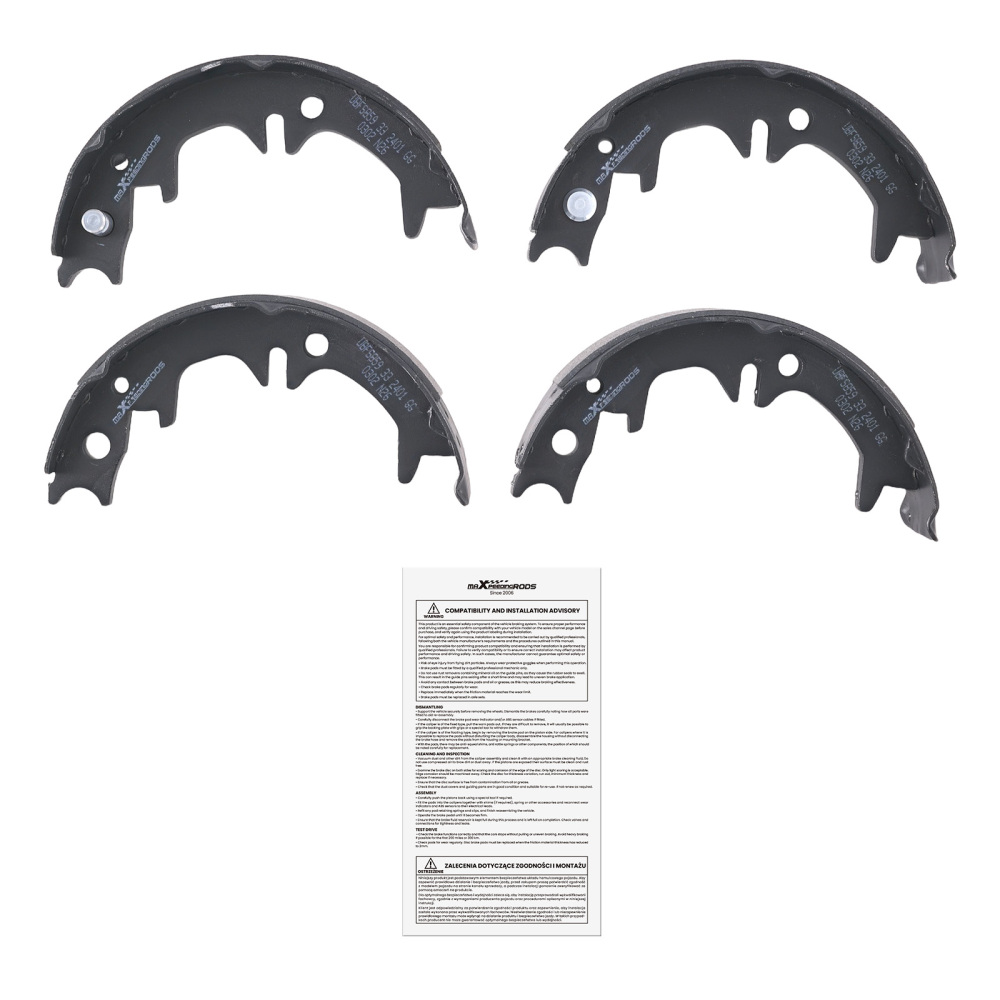 Rear Parking Brake Shoe Set compatible for Lexus ES300 1992-2003/ES330 2004-2006 SH-859