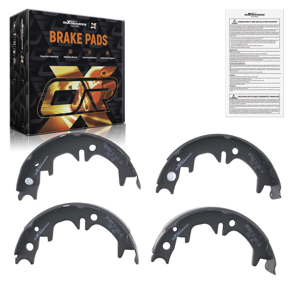 Rear Parking Brake Shoe Set compatible for Lexus ES300 1992-2003/ES330 2004-2006 SH-859