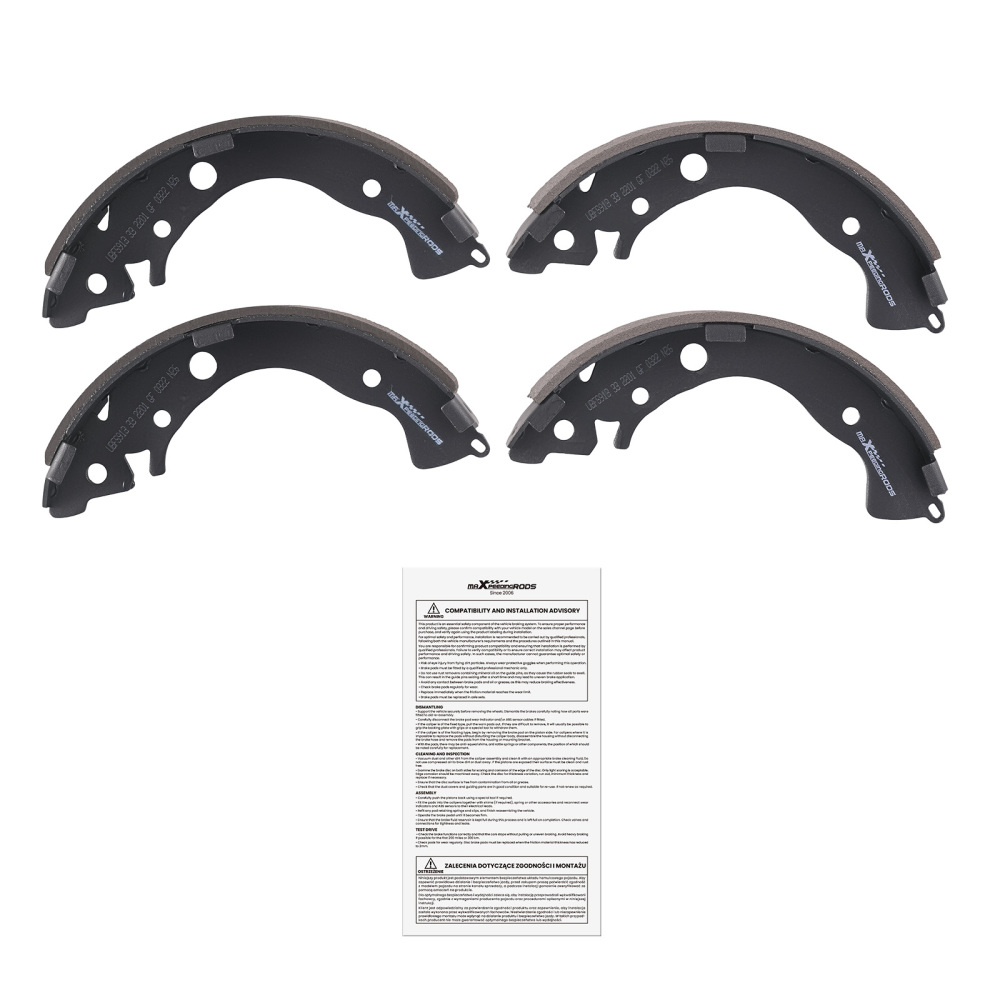 Rear Brake Shoes Set compatible for Honda Fit 2009-2020 Insight 2010-2014 SH-913 S913