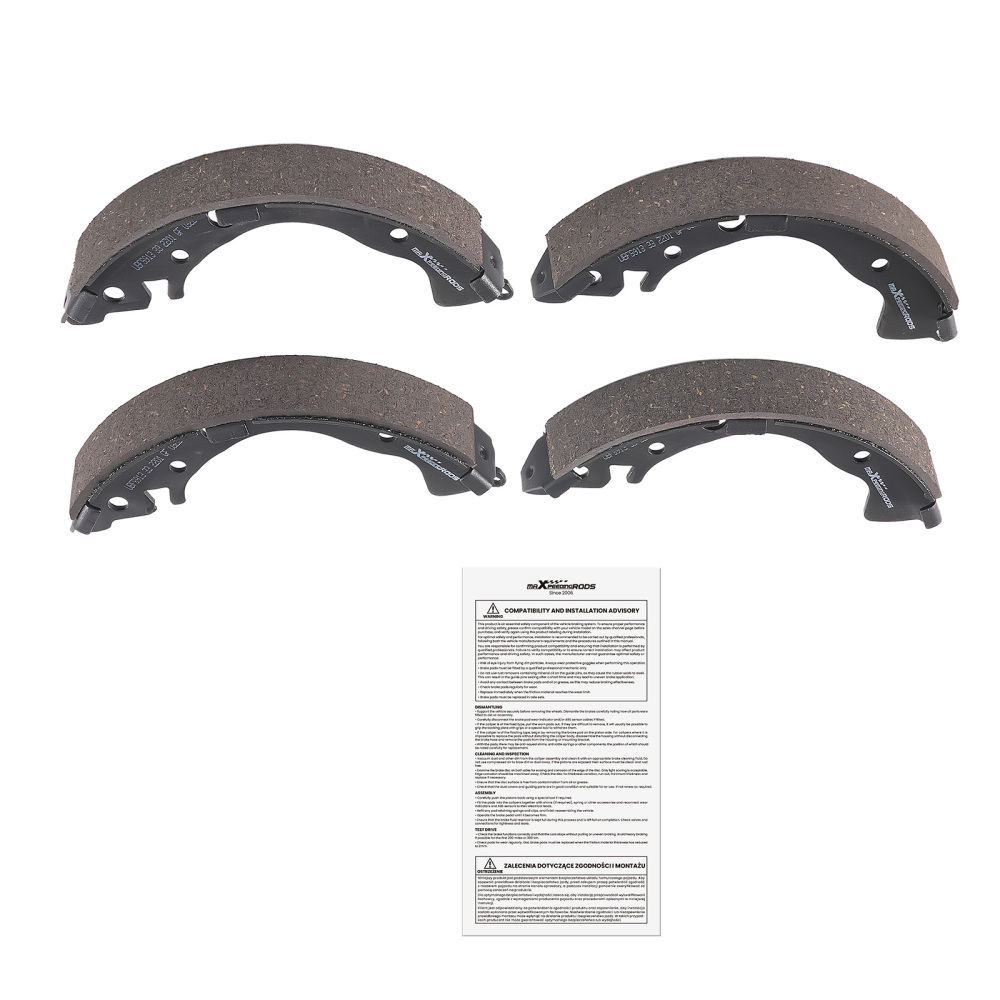 Rear Brake Shoes Set compatible for Honda Fit 2009-2020 Insight 2010-2014 SH-913 S913