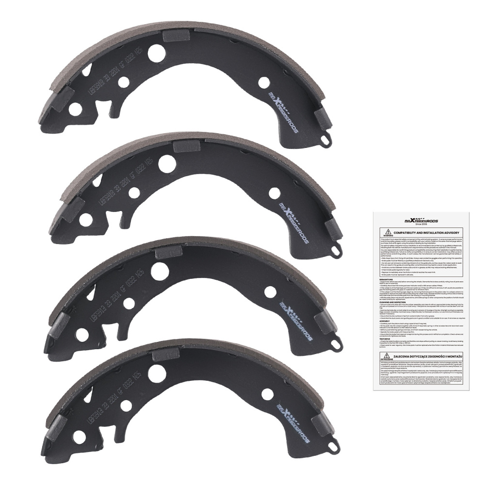 Rear Brake Shoes Set compatible for Honda Fit 2009-2020 Insight 2010-2014 SH-913 S913