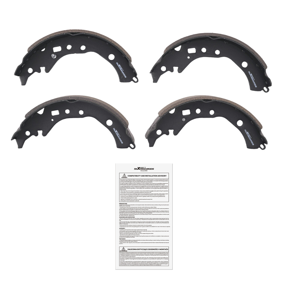 Rear Brake Shoes Kit compatible for Scion iQ 2013/xD 2008-2014 compatible for Toyota Corolla 2009-2019