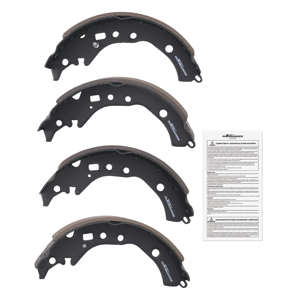 Rear Brake Shoes Kit compatible for Scion iQ 2013/xD 2008-2014 compatible for Toyota Corolla 2009-2019