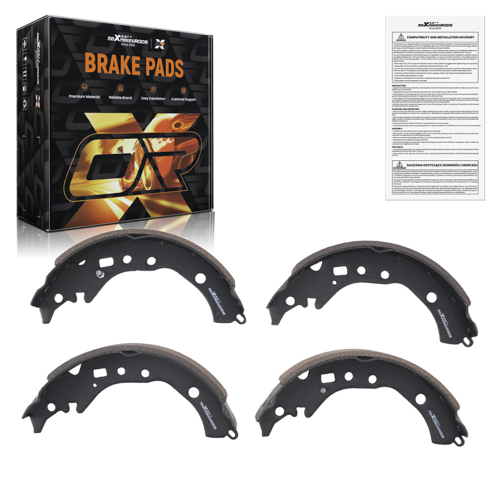 Rear Brake Shoes Kit compatible for Scion iQ 2013/xD 2008-2014 compatible for Toyota Corolla 2009-2019