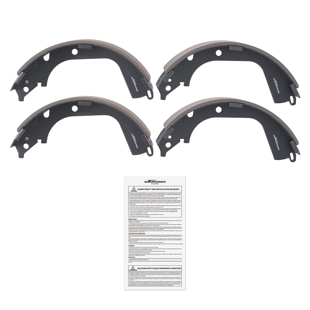Rear Brake Shoes Set compatible for GMC Sierra/Chevrolet Silverado 1500 2008-2013 SH-960