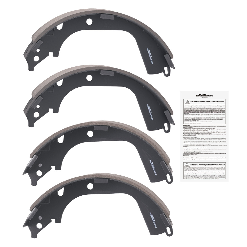 Rear Brake Shoes Set compatible for GMC Sierra/Chevrolet Silverado 1500 2008-2013 SH-960