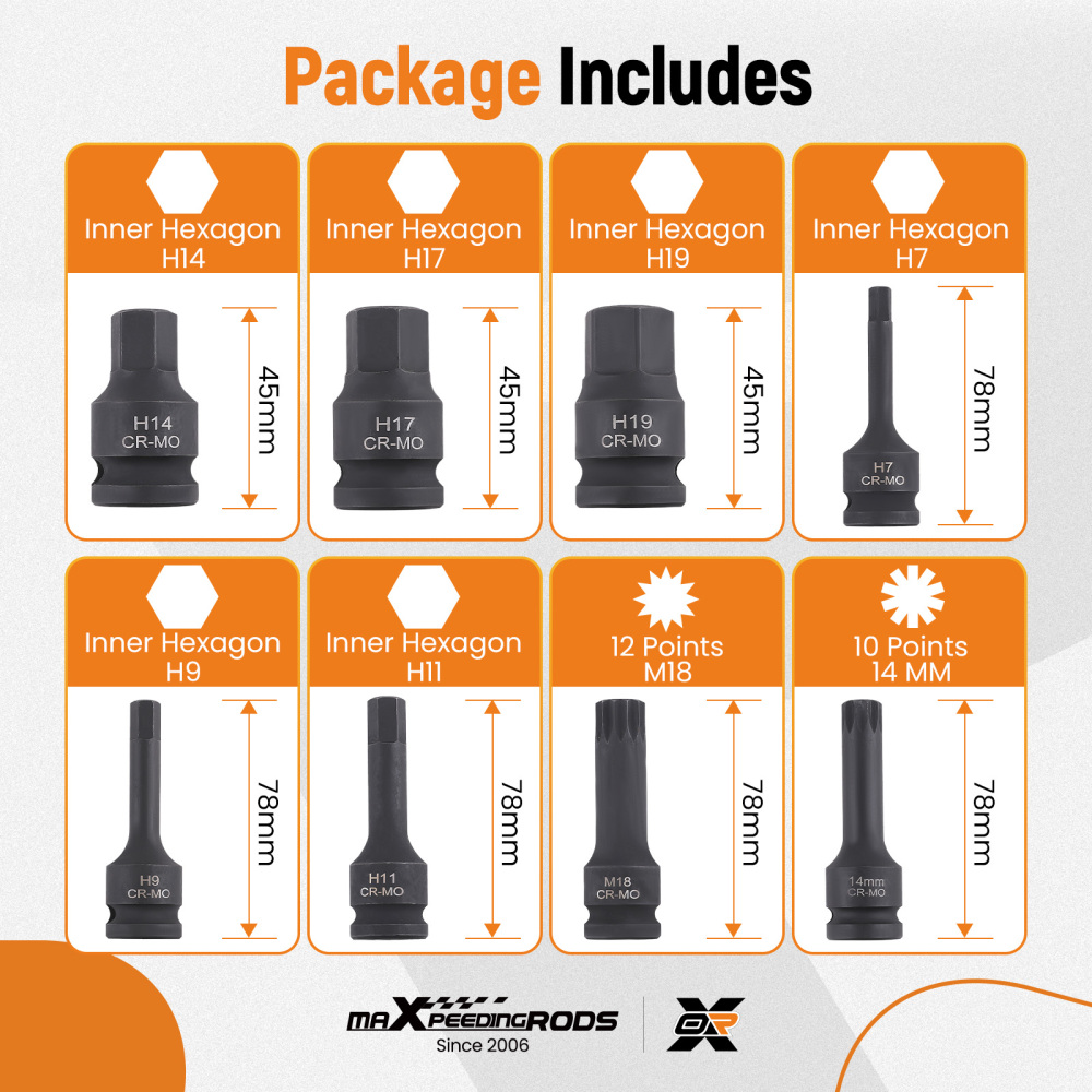 16pcs Brake DiscCaliper Socket Set compatible for VW Audi Benz compatible for BMW Porsche