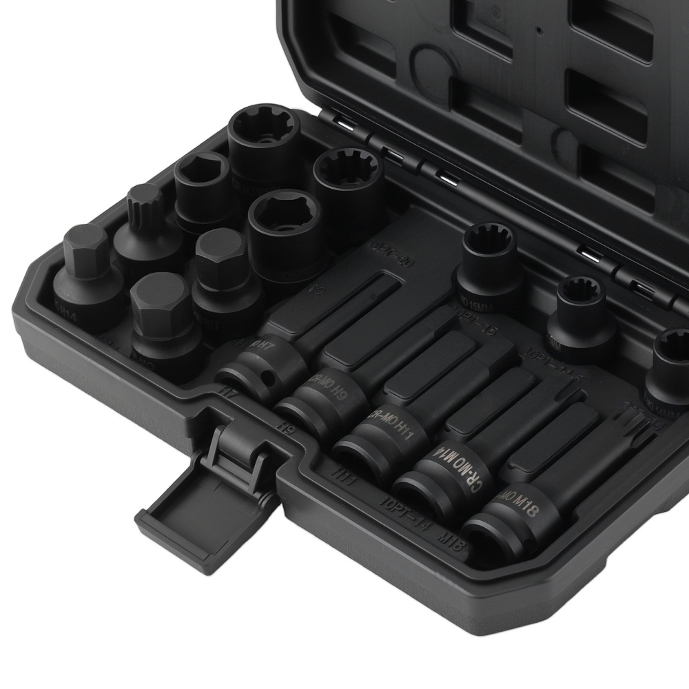 16pcs Brake DiscCaliper Socket Set compatible for VW Audi Benz compatible for BMW Porsche