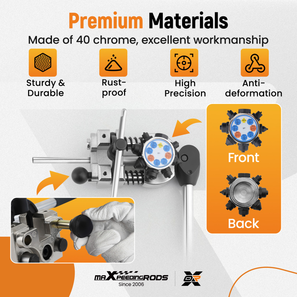 Brake Line Flaring Tool Kit 45°37° Single Bubble Double Flare 3/16~3/8 Tubes